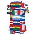 thumbnail image 5 of Flag of Countries Around The World Womens Summer V Neck Zipper Top Short Sleeve T Shirt Off Shoulder Top Casual Classy Loose Shirts, 5 of 7