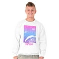 thumbnail image 5 of NASA Vaporwave Gradient Space Galaxy Sweatshirt for Men or Women Brisco Brands S, 5 of 6