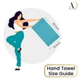 thumbnail image 4 of Ample Decor 100% Cotton Sky Blue 18 X 28 Inch Hand Towel for Bathroom Set of 8 - Super Soft, Highly Absorbent, Popcorn Textured, 4 of 5