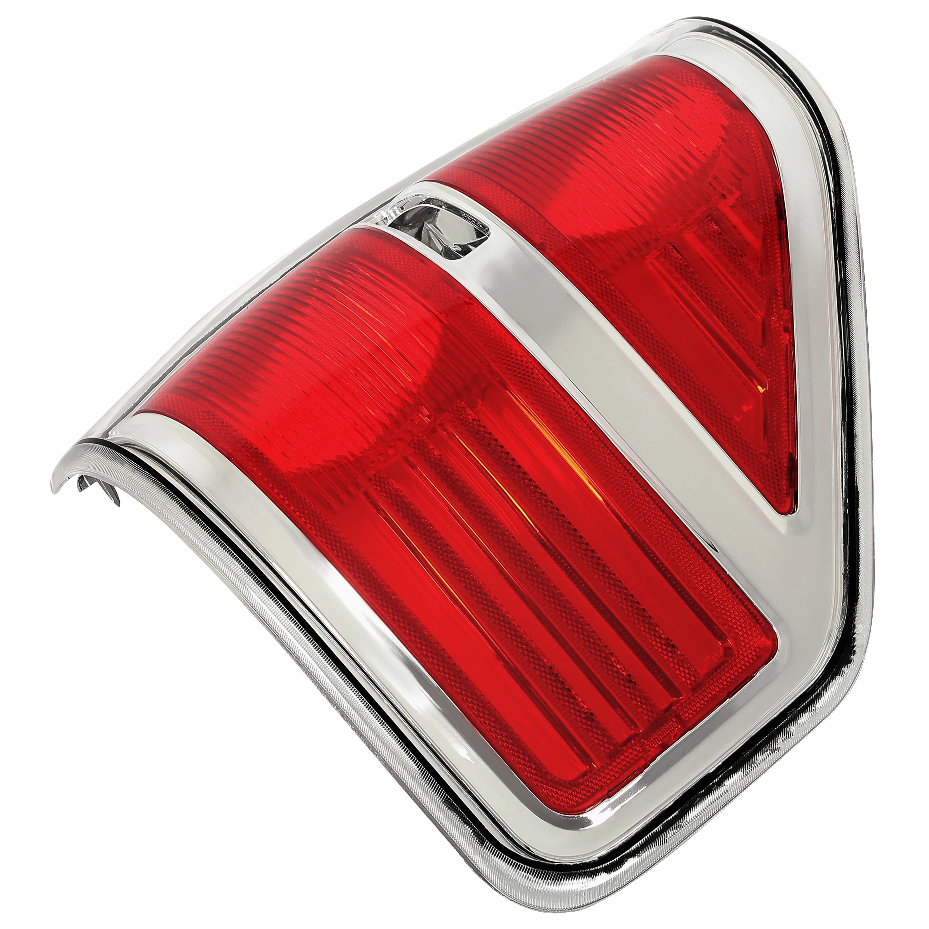 KOJEM Tail Light Brake Lamp Left Driver Side Compatible with 2009-2014 Ford F150 Replacement for FO2818143 BL3Z13405B Chrome Housing Red Lens