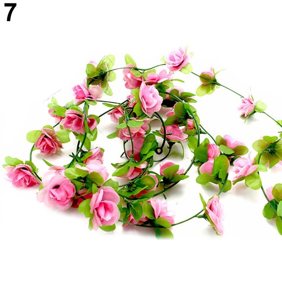 Opolski Garden Home Wedding Party Decor Fake Flower Garland Artificial Rose Blossom Vine