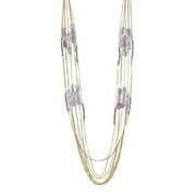 J&H Designs JHN9784-Amy Cape May & Glass 5-Strand Necklace