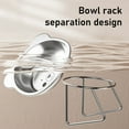 thumbnail image 6 of Elevated Cats Bowl,Raised Stainless Steel Cats Food Bowl with Antis Slip Metal Stand Whiskers Friendly Food Water Dishes, 6 of 9