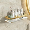 thumbnail image 4 of Estante Flotante Para Bao, Soporte De Pared Para Cocina, Bao, Sala De Estar, Aureate, 30cm Sunnimix repisa flotante para baño, 4 of 7