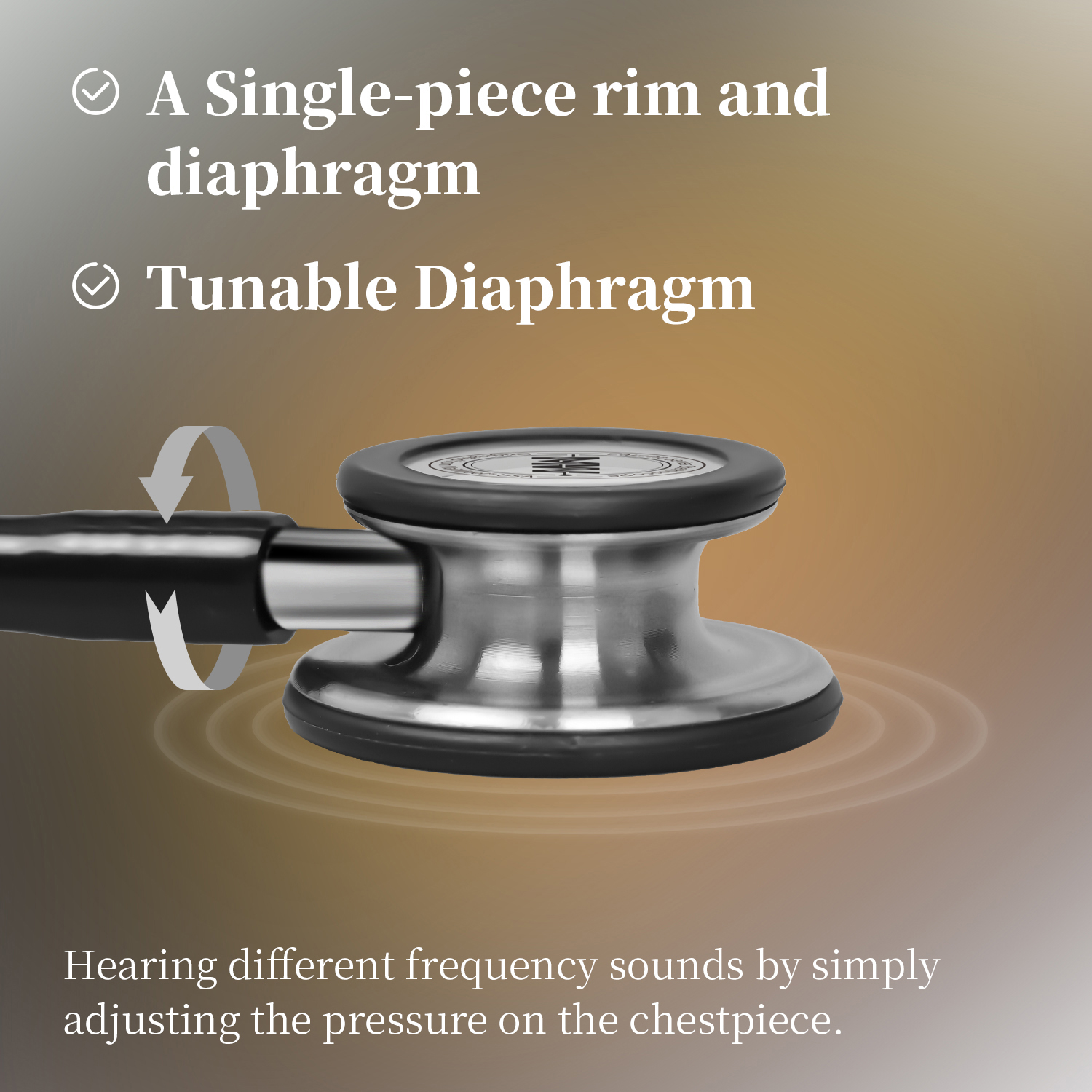 MaiWieel Classic Monitoring Stethoscope Professional Dual Head Black Stethoscopes For Nurse,Doctor,Vet,Home Medical,EMT