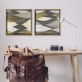 thumbnail image 3 of Stupell Industries Contemporary Layered Waves Abstract Painting Brown Floater Framed Canvas Art Print Wall Art, 25 x 25, Set of 2, 3 of 10