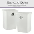 thumbnail image 5 of Superio Large Kitchen Trash Can 13 Gallon, 52 Qt Waste Bin for Kitchen, Garage, Indoor and Outdoor Trash Can (4, White), 5 of 8