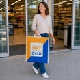 thumbnail image 2 of Walmart Insulated Reusable Shopping Bag Grocery Cooler Tote, Blue/Yellow, 2 of 7