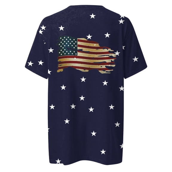 Vedolay Tops For Women Women's Summer Crop Top Solid Short Sleeve Twist Front Tee T-Shirt,Dark Blue L