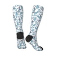 thumbnail image 4 of Balery Hand Drawn Snake Printed Novelty Socks Men's Women's Crew Socks Sports Socks Knee High Socks Cotton Socks Quirky and Cool Socks, 4 of 9