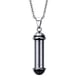 thumbnail image 1 of Botella con forma de mancuerna de oración budista Jinwen Acero inoxidable plata, 1 of 7
