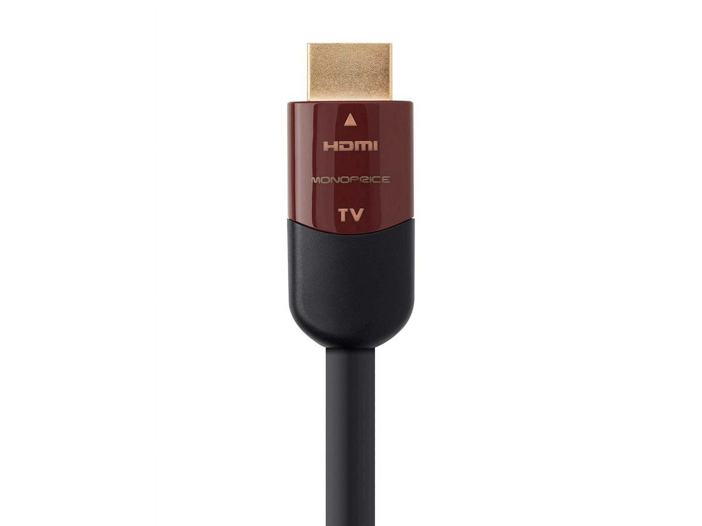 Monoprice HDMI Cable - 25 Feet - Black | High Speed, Active Chipset, 4K@60Hz, HDR, 18 Gbps, CL2 - Cabernet Ultra Series