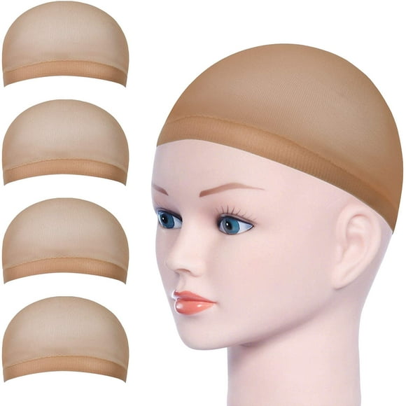 Tatum88Hair Net Wig Caps, Unisex Wig Cap Wig Caps for Men and Women, Nude and Black Neutrals (Neutrals * 4pcs)