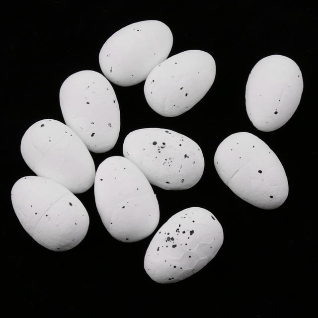 10PCS Huevos de Codorniz de Huevo en Miniatura Huevos de Simulación Mini Huevo de Huevo Micro Paisaje - blanca Colco Huevo de ave artificial