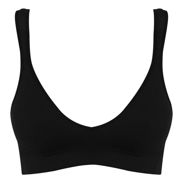 Brasier Hanes para Mujer, Ajuste Suave sin Varilla Negro Talla XG