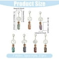 thumbnail image 2 of 21 Pcs 7 Style Natural Stone Glass Wishing Bottle Charms Stone Bottle Pendant Charm with Alloy Clasps for DIY Necklace Bracelet Jewelry Craft Making, 2 of 7