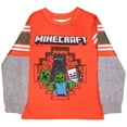 thumbnail image 3 of Minecraft Video Game 2-Piece Set, Boys Long Sleeve Active Mesh T-Shirt & Pants 2-Pack Bundle Set, 3 of 7