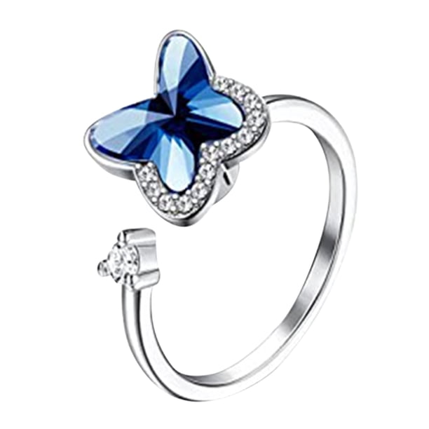Anillos antiestrés para la ansiedad, anillos apilables, joyería, anillos ajustables, anillos giratorios abiertos para el estrés