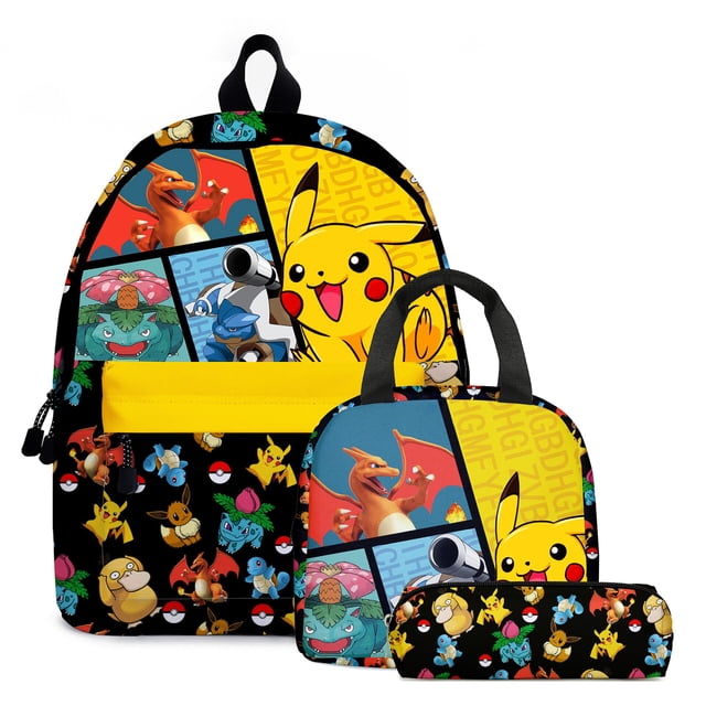 Mochila De Pokemon para estudiantes, bolsa de aislamiento con bolsillo con cordón, estuche escolar para lápices, regalo para el Día de los niños, papelería de estudio