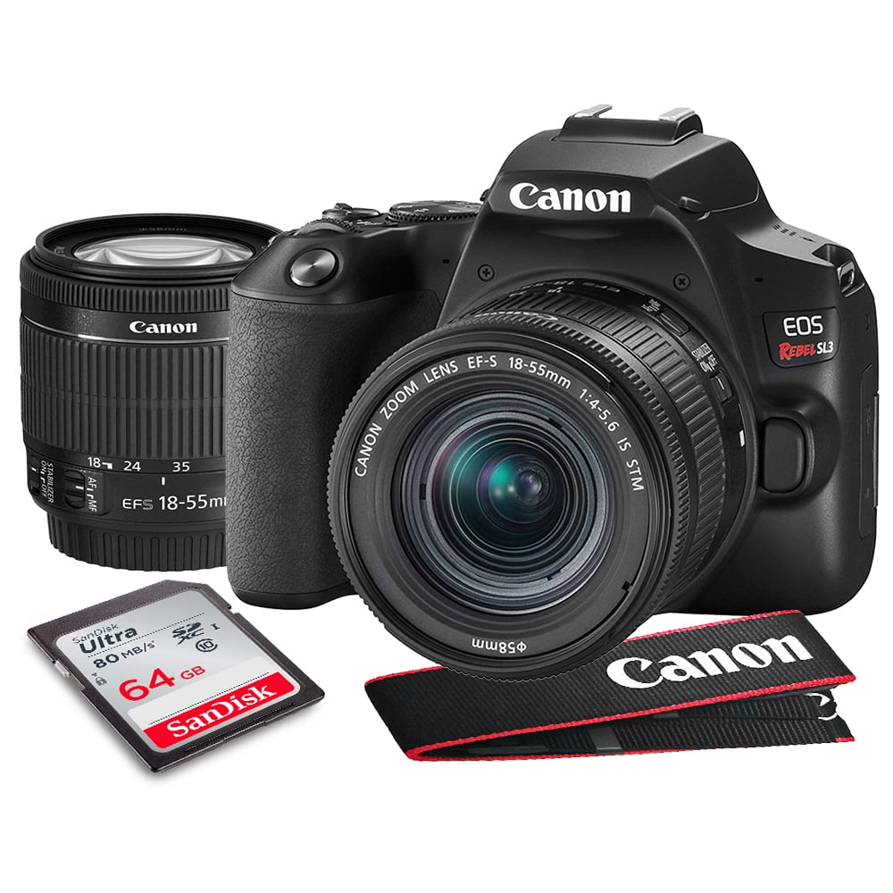 Canon EOS Rebel SL3 DSLR Digital Camera with 1855mm Lens + 64GB