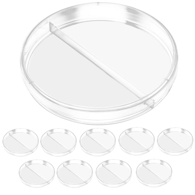 10 placas de Petri transparentes para tejidos celulares vegetales con tapas, accesorios de laboratorio