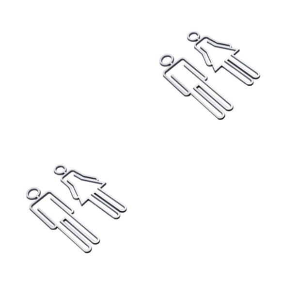 Matsuzay Señal de baño fácil de usar para puerta de baño acrílica, señal de puerta de inodoro ABS visible segura y duradera, símbolo Type1 NO1