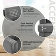 thumbnail image 4 of Hramk Mid-Century Accent Chairs, Dark Grey Linen Fabric Armchair, Upholstered Single Sofa Chairs for Bedroom Living Room, 4 of 6