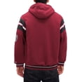 thumbnail image 2 of Men's Athletic Los Angeles Varsity Sherpa Fleece Lined LA Zip Up Hoodie Jacket (Burgundy 4XL), 2 of 7
