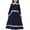 Navy, variant on Girls Dresses,Big Girls Teenagers Muslim Dress,Prayer Maxi Dress Hijab Islamic Abaya Long Sleeve Striped Round Neck Pleated A Line Swing Dress 4-17 Years Hot Pink 4-5 Years