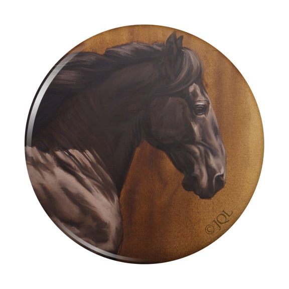 Black Horse Racing Kitchen Refrigerator Locker Button Magnet