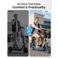 thumbnail image 3 of MIHOVER Electric Scooter with Seat for Adults & Seniors, 450W Comfortable Commuter Scooter with Basket, 12" Tires, 15 Mile Range, UL2272 Certified - Blue, 3 of 9