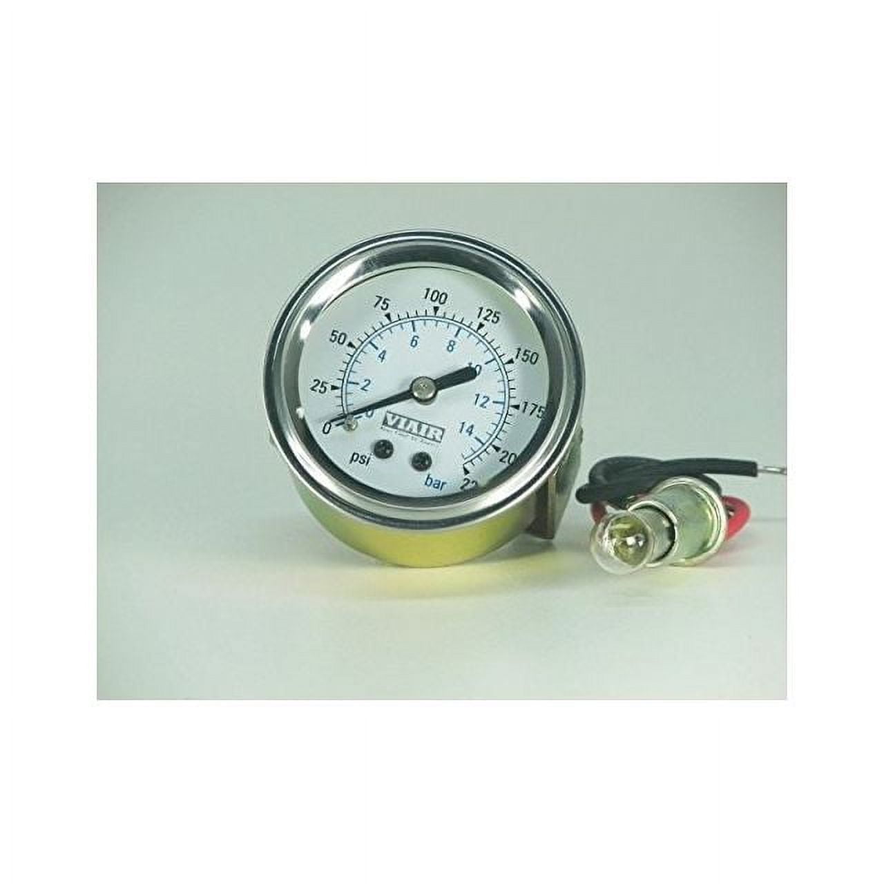 VIAIR 1.5in. Single Needle Gauge White Face No Light 160 PSI - View #6