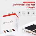 thumbnail image 2 of 4 Ports USB Color Wall Charger Fast Charging Travel Charger US Plug Adapter, 2 of 3