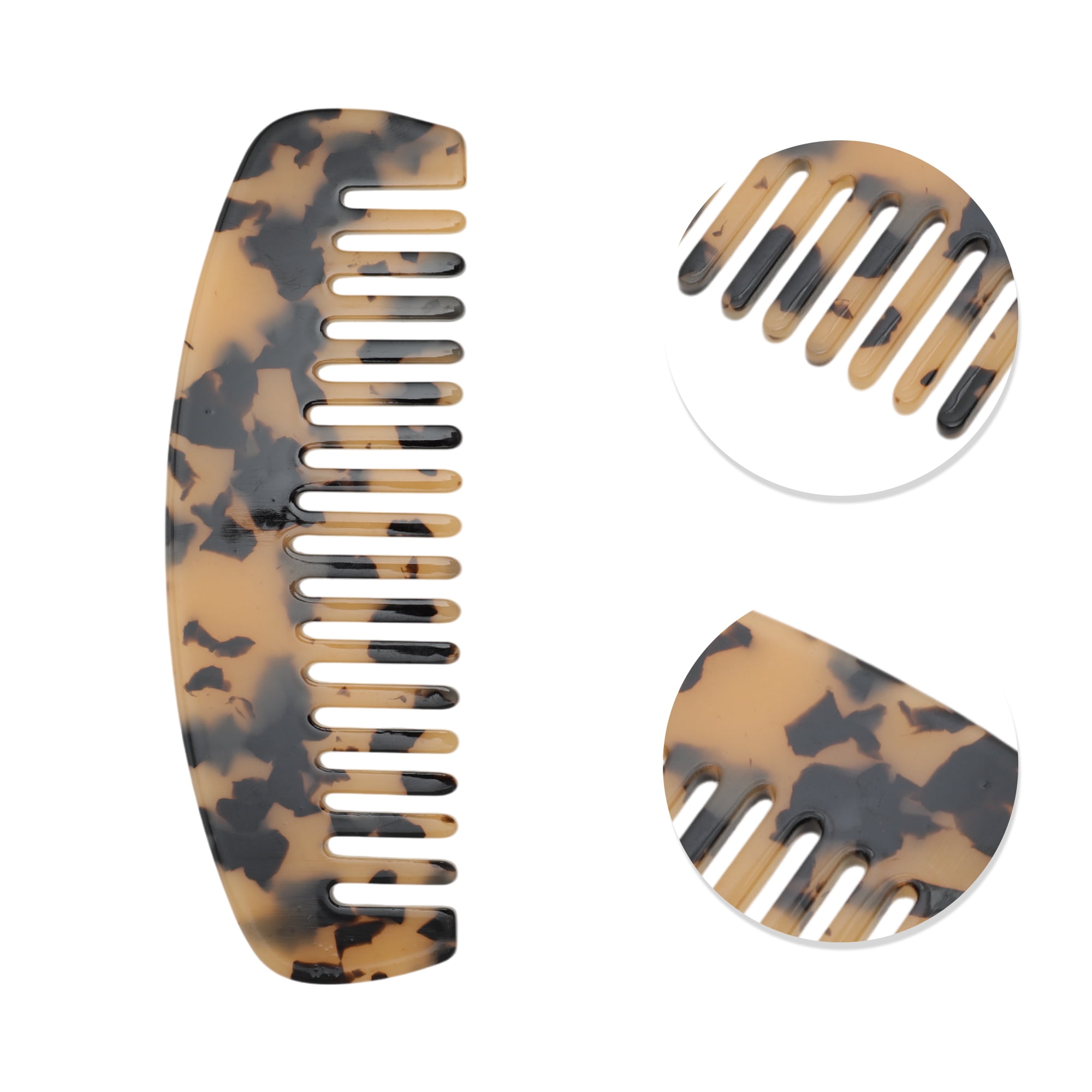 Unique Bargains 1 Pc Marble Hair Comb Designed for Making hair Smooth Light Brown