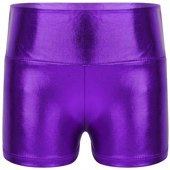 Girls Dance Short Gymnastics Athletic Shorts Sparkle Glitter Tumbling Bottoms,For 2-14Years