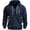 Navy, variant on Men's 2D Printed Half Zip Hoodie, Graphic Design Pullover Sweatshirt, Casual Long Sleeve Top with Bold Art, Soft Cotton Blend, Fashion Forward Streetwear, Standout Piece for