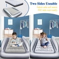 thumbnail image 4 of Cama de viaje inflable para niños, juego de colchón de aire para niños pequeños, colchón inflable portátil, cama para dormir, cuna con rieles de cama y bomba eléctrica, ideal para viajes por carretera, 4 of 8