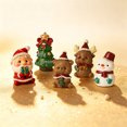 thumbnail image 5 of Gardjoe 5 Piece Christmas Resin Figurine Gift Box Set with Santa Snowman Bear Reindeer and Tree for Holiday Tabletop Shelf and Tree Display, 5 of 6
