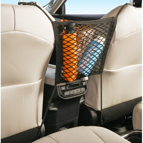 High Road Car Between Seat Organizer and Storage Net Pet Barrier with 2 Pockets