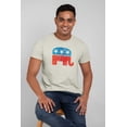 thumbnail image 2 of Old Glory Mens Distressed Republican Elephant Logo Short Sleeve Graphic T Shirt, 2 of 6