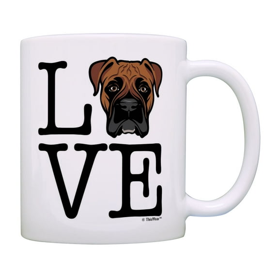 ThisWear Boxer Gifts Love Boxers Dog Mug Dog Mom Gifts Dog Dad Gifts Boxer Mug Coffee Mug