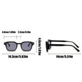 thumbnail image 3 of Retro Sunglasses for Womens Mens Square Thick Framed Shades Trendy Vintage Sun Glasses Black, 3 of 4