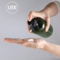 thumbnail image 4 of Dispensador de líquido de 2 piezas con bomba, botellas de champú vacías, 500 ml, para jabones, lociones, aceites de masaje, humectantes, detergentes, recargables, plástico (marrón) Kuyhfg Bienvenido a Kuyhfg, 4 of 5