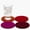 Bordeaux, variant on Bierfilzl Wool Round Coasters Set of 4 - Forest (4" Circles) - Absorbs 30% of Weight - German Wool - Heat Resistant, Sustainable, & Reusable - Home Decor & Coffee Table Decor