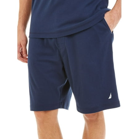 Nautica NAVY Men's Soft Knit Elastic Waistband Sleep Lounge Short, US Medium