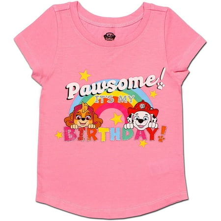 

Nickelodeon Girl s Paw Patrol Pawsome It s My Birthday Blouse Tee Shirt