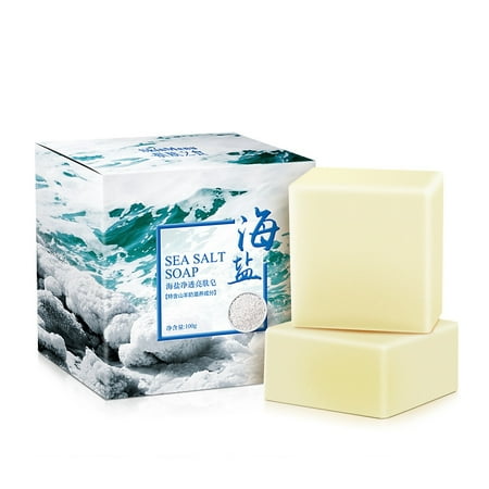 Sea Salt Soap Cleaner Removal Pimple Pores Acne Treatment Goat Milk Moisturizing Face Care Soap Nourish Skin Personal Care (Best Soap To Get Rid Of Pimples)