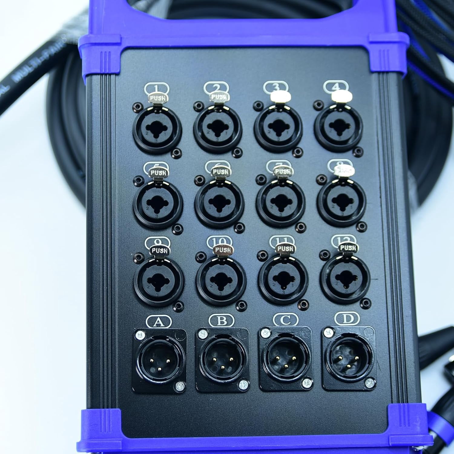 Arklove 12 Send Female 4 Return Male 16-Channel Low Profil XLR 1/4" TRS Send Sub Combo Splitter Snake Cable