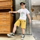 thumbnail image 1 of Pantalones cortos para niños, pantalones de verano para niños, pantalones de estilo coreano para niños de talla mediana y grande, pantalones casuales deportivos de verano finos y sueltos, 1 of 3