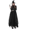 thumbnail image 2 of Vestido Medieval de bruja negra para mujer, disfraces de Halloween de mago gótico, Sexy, aterrador, Wicca, 2 of 4
